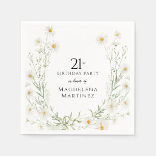 21. Geburtstag April Geburtsmonatsblume Serviette
