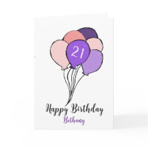 21. Geburtstag Ballons