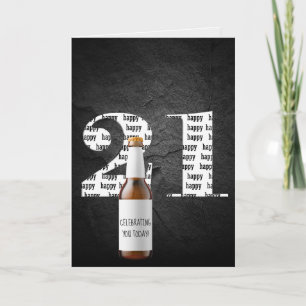 21. Geburtstag Bierflasche Karte