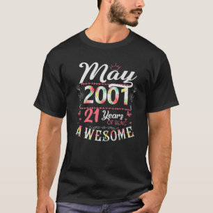 21. Geburtstag Blume Geschenk für Frauen Geboren a T-Shirt