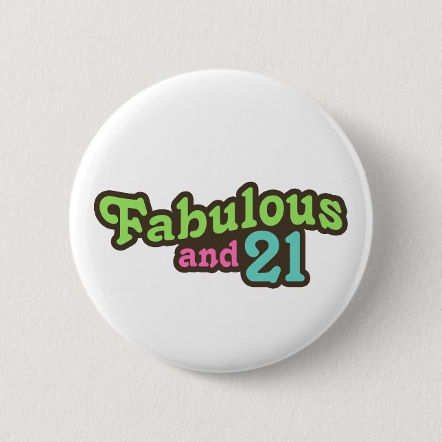 21. Geburtstag Button (Vorderseite)