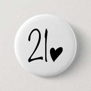 21. Geburtstag Button