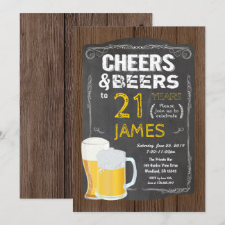 21. Geburtstag, Cheers to 21 Jahre Bier Party Einladung