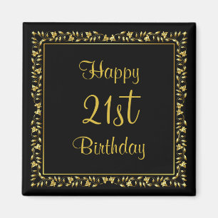 21. Geburtstag der Schwarzen und Goldflora Magnet