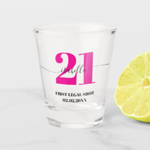 21. Geburtstag Erster juristischer Schuss Schnapsglas