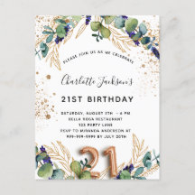 21. Geburtstag Eukalyptus Glitzer