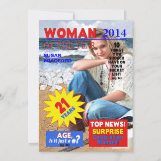 21. Geburtstag FOTO Einladung - Zeitschriftenabdec