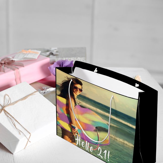 21. Geburtstag Foto hallo 21 12. Große Geschenktüte (Von Creator hochgeladen)