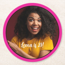 21. Geburtstag Foto Rahmen Untersetzer