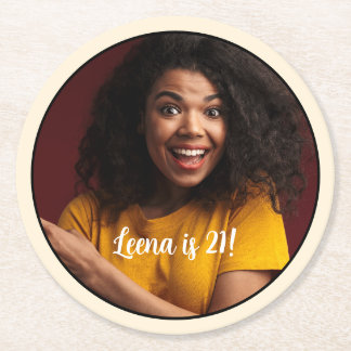 21. Geburtstag Foto Rahmen Untersetzer