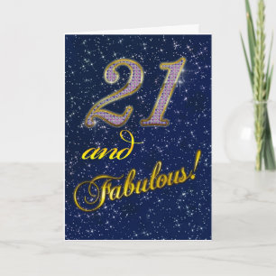 21. Geburtstag für jemanden Fabulous Karte