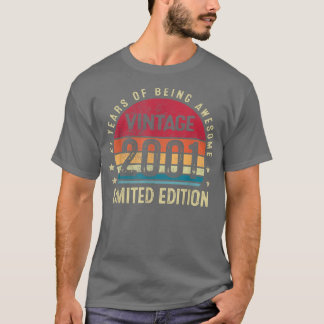 21. Geburtstag geboren 2001 Vintage limitierte Auf T-Shirt