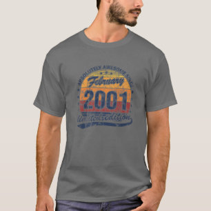 21. Geburtstag Geboren im Februar 2001 Absolut Gro T-Shirt