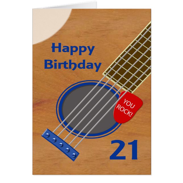 21. Geburtstag Gitarre Spieler Geburtstag (Vorne)
