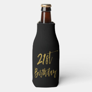 21. Geburtstag Gold Foil Geburtstagsflasche Cooler Flaschenkühler