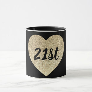 21. Geburtstag Goldsequin-Tasse Tasse