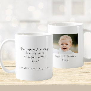 21. Geburtstag individuell gestalteter Foto- und T Kaffeetasse