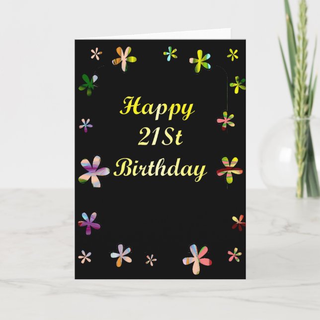 21. Geburtstag Karte (Vorderseite)