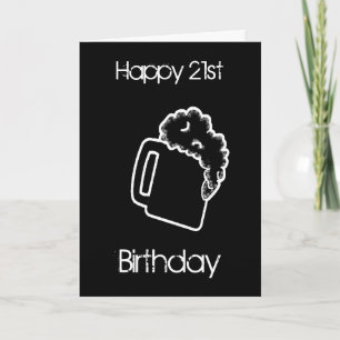 21. Geburtstag Karte