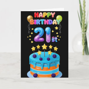 21. Geburtstag Karte