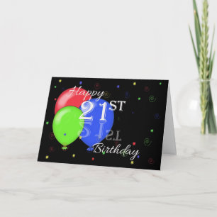 21. Geburtstag Karte
