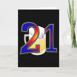 21. Geburtstag Karte