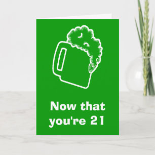 21. Geburtstag Karte