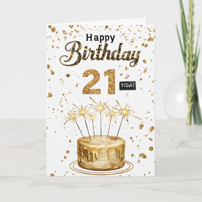 21. Geburtstag Karte (Vorderseite)