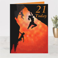 21. Geburtstag Kletterer Kunstkarte