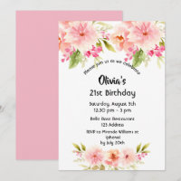 21. Geburtstag Koralle Dahlia Blume Pastellrosa
