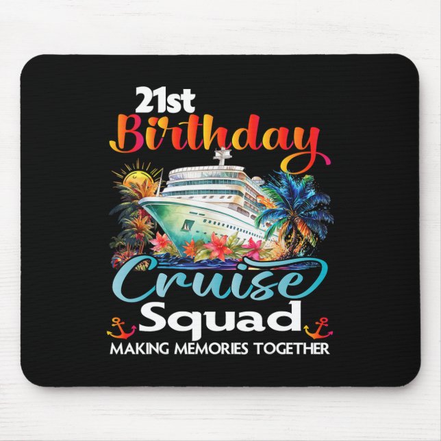 21. Geburtstag Kreuzplatz Freunde Familienurlaub Mousepad (Vorne)