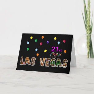21. Geburtstag Las Vegas Card Karte