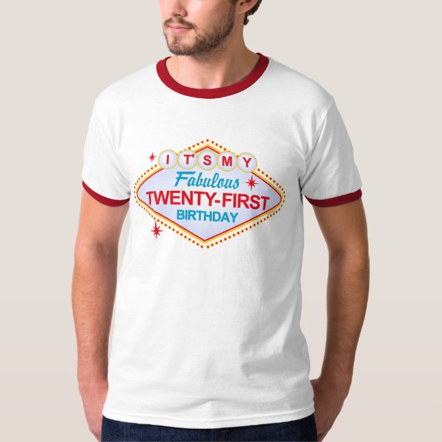 21. Geburtstag Las Vegass T-Shirt (Vorderseite)