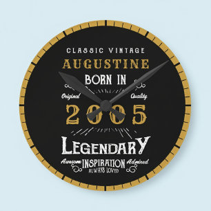 21. Geburtstag Legende Geboren 2005 Runde Wanduhr