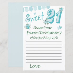 21. Geburtstag Lieblingsgedächtnis des Geburtstags