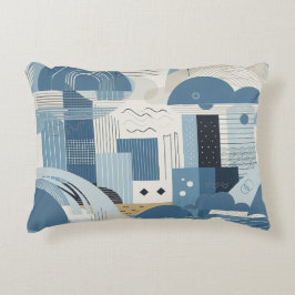 21. Geburtstag Mandelblüte blau-creme Dekokissen