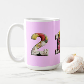 21. Geburtstag Meilenstein individuell anpassbar Kaffeetasse