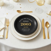 21. Geburtstag Name 2005 Schwarz Gold Elegant Chic