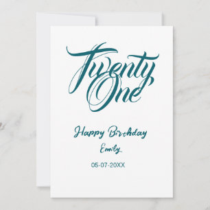 21. Geburtstag Name Datum Jahr blau Vorlage thi