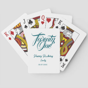21. Geburtstag Name Datum Jahr blau Vorlage thi Spielkarten