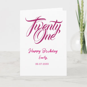 21. Geburtstag Name Datum Jahr rosa Vorlage thi
