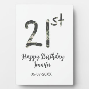 21. Geburtstag Name Datum Jahr schwarze Vorlage ge Fotoplatte