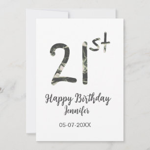 21. Geburtstag Name Datum Jahr schwarze Vorlage lo