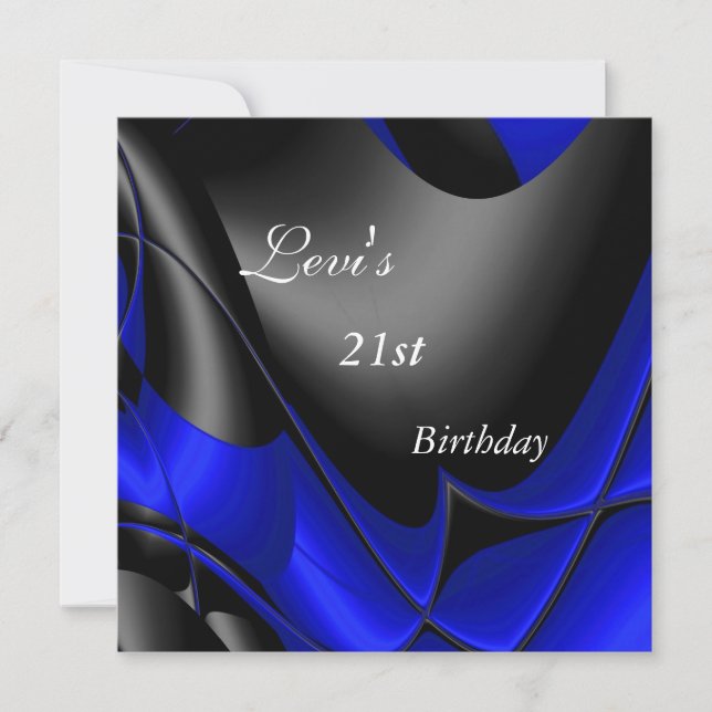 21. Geburtstag Party Abstrakt Einladung (Vorderseite)