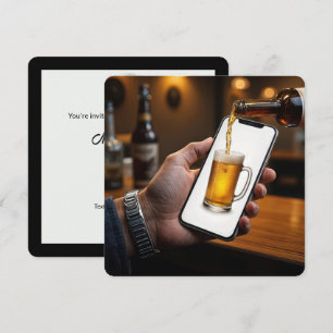 21. Geburtstag Party Bier Tasse Einladung