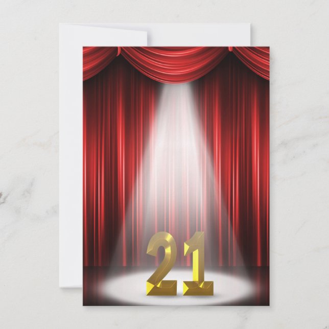 21. Geburtstag Party Einladung (Vorderseite)