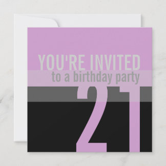 21. Geburtstag Party Einladungen {Lila}