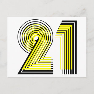 21. Geburtstag Postkarte