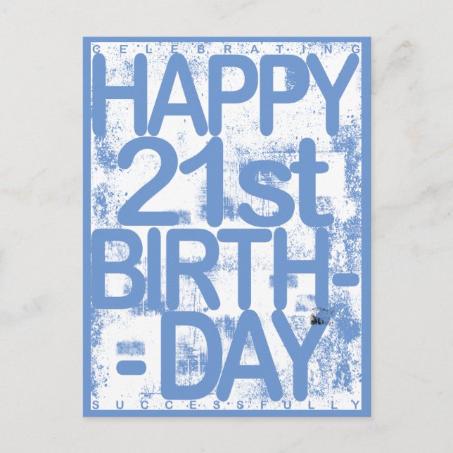 21. Geburtstag  Postkarte (Vorderseite)