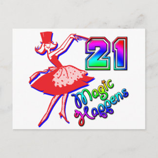 21. Geburtstag Postkarte